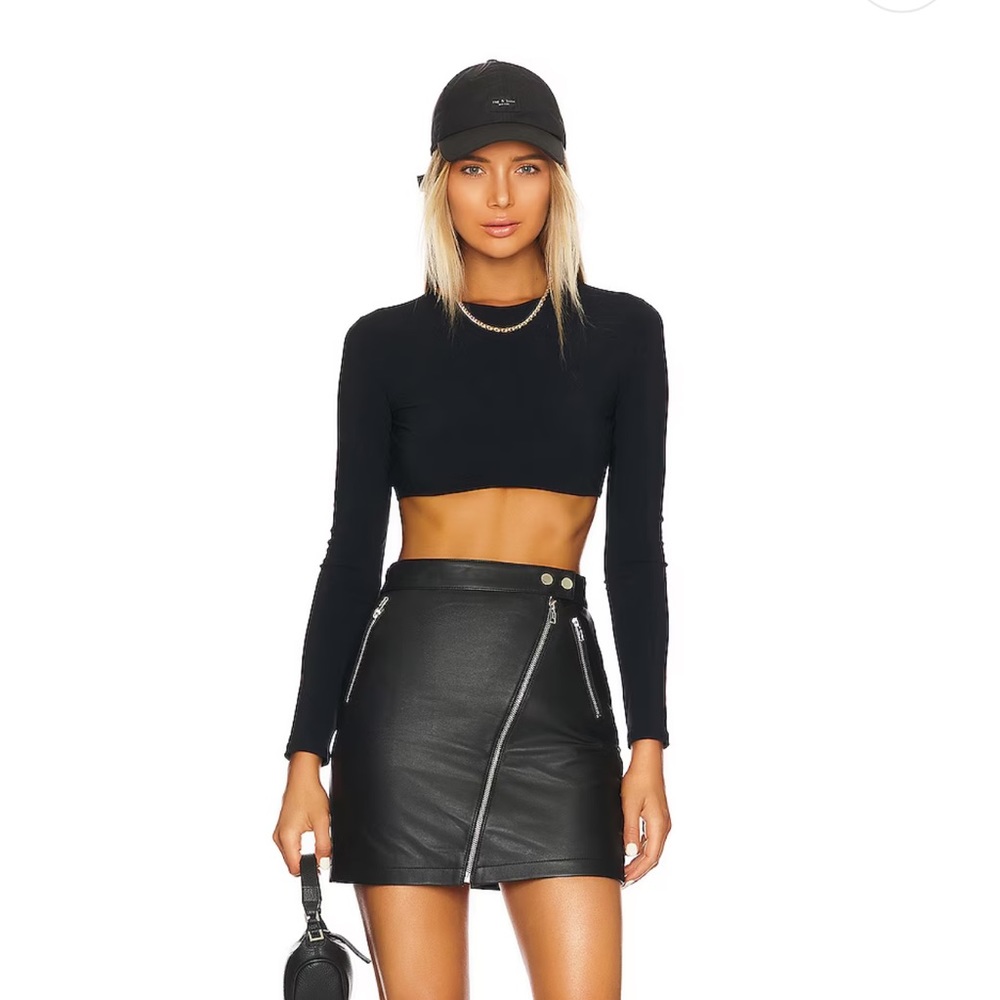 Lovers and Friends black leather skirt